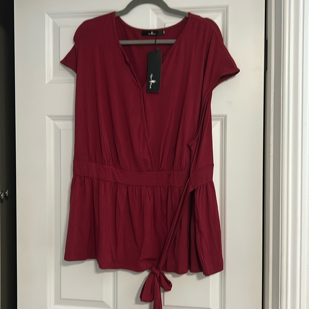 Cute tie peplum top
